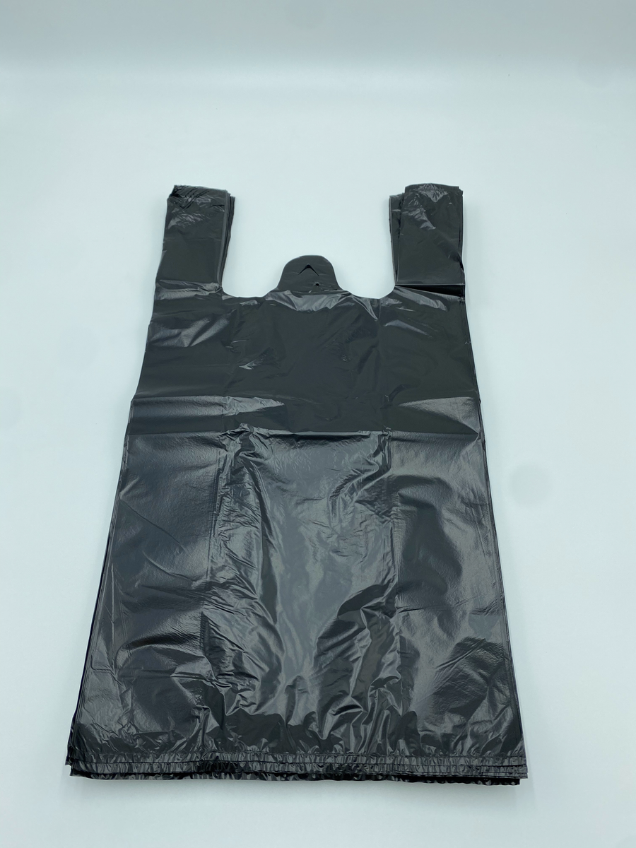 Black TShirt Bags LGZ Plastic
