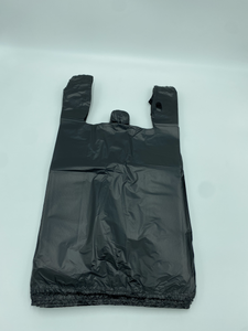 1/6 20 Mic Large Black T-Shirt Bag