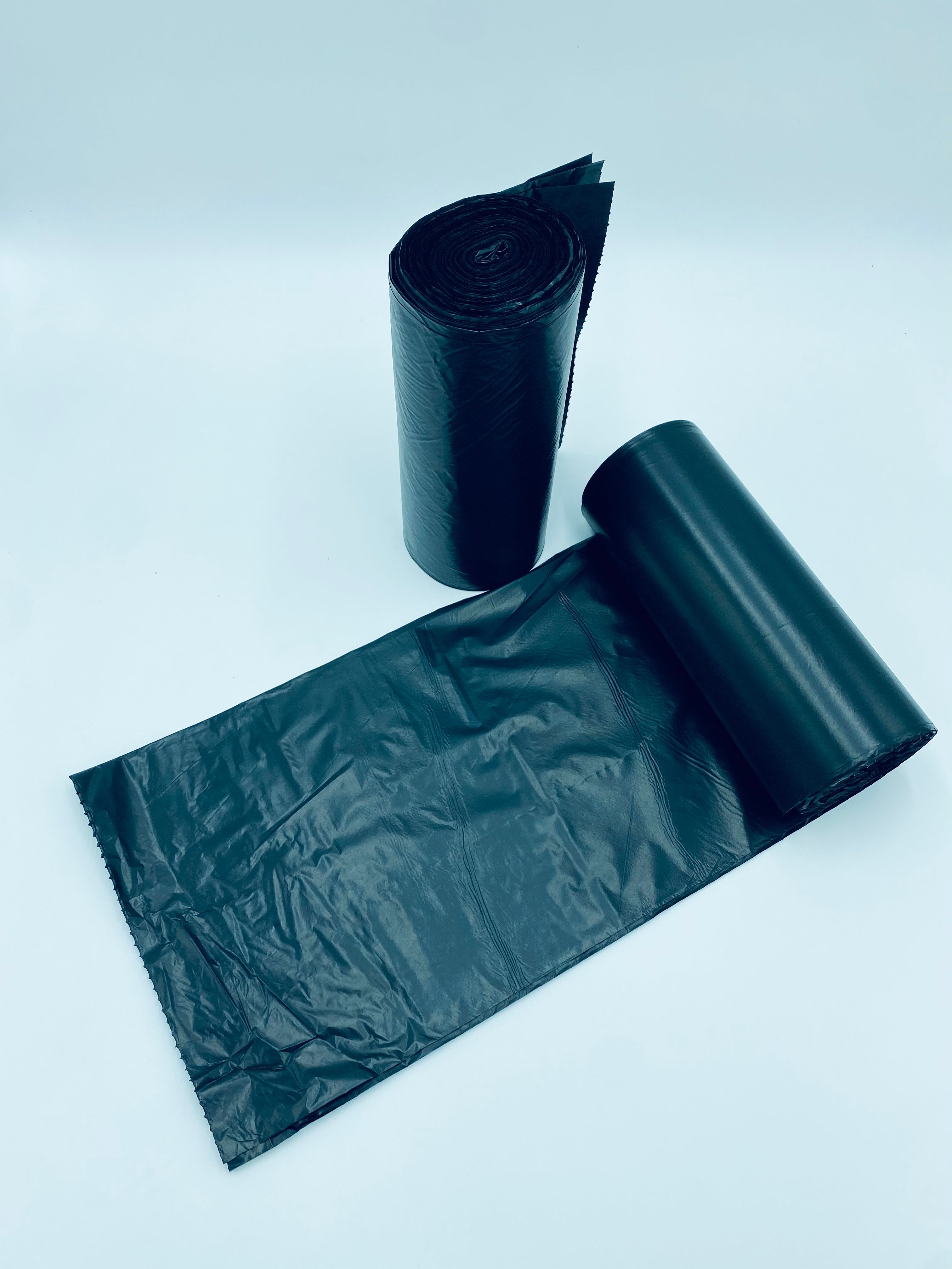 38x60 HDPE Recycled Black Can Liner 55 GAL 22 Mic