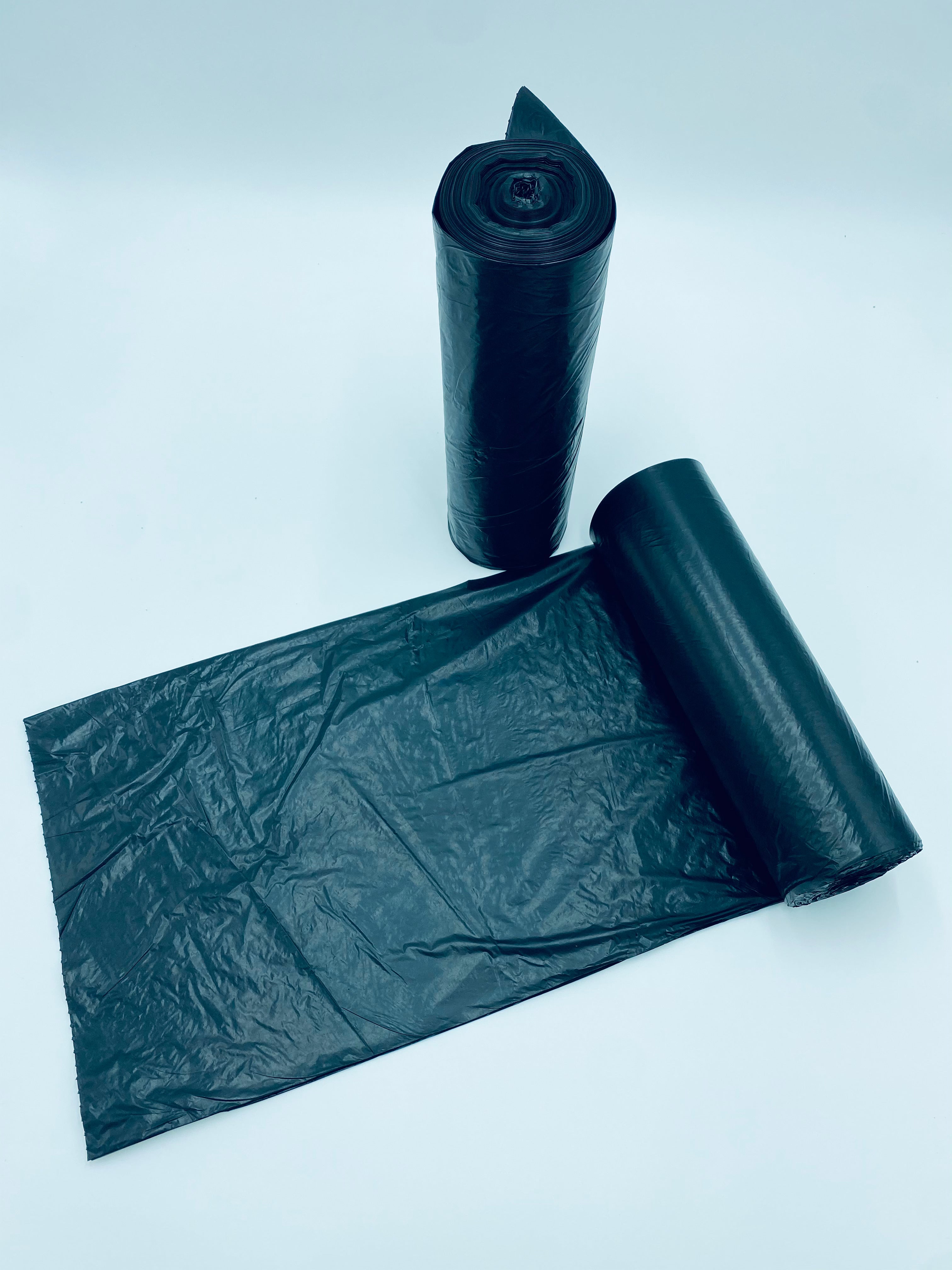 40x48 HDPE Recycled Black Can Liner 22 MIC