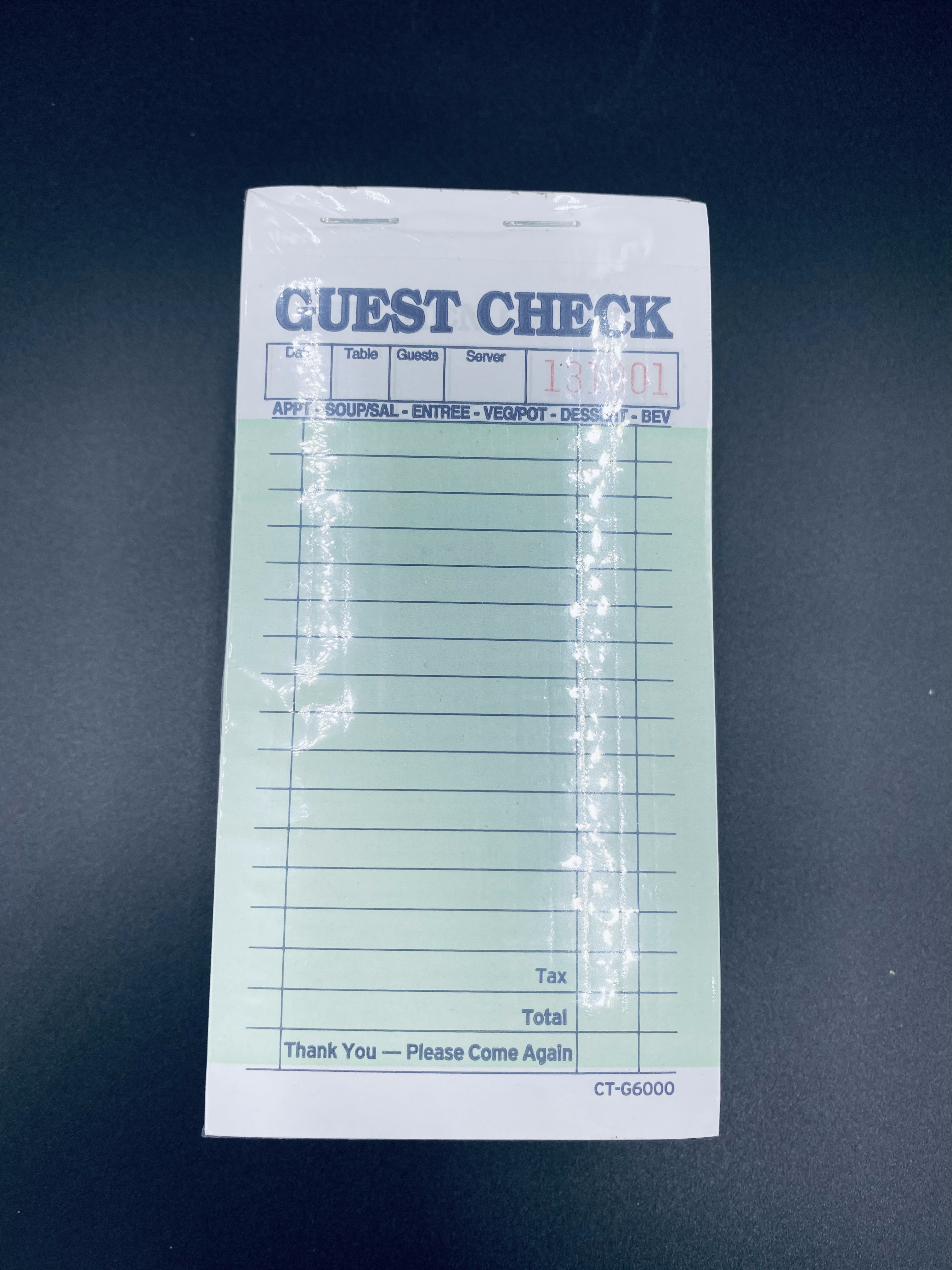 Guest Check Book 6000